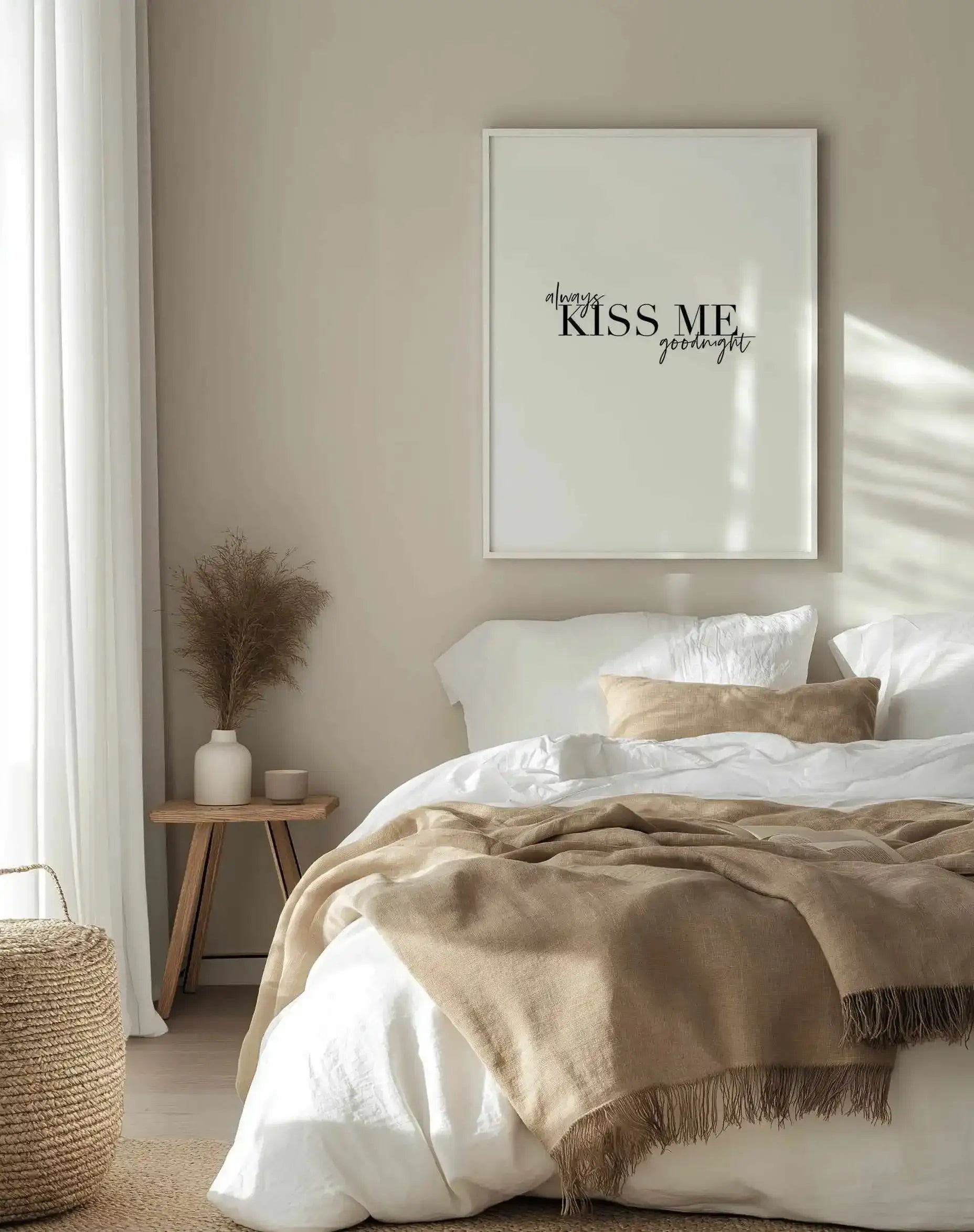 Always Kiss Me Goodnight | PT Art Print from Olive et Oriel where you can shop wallpaper and artworks online