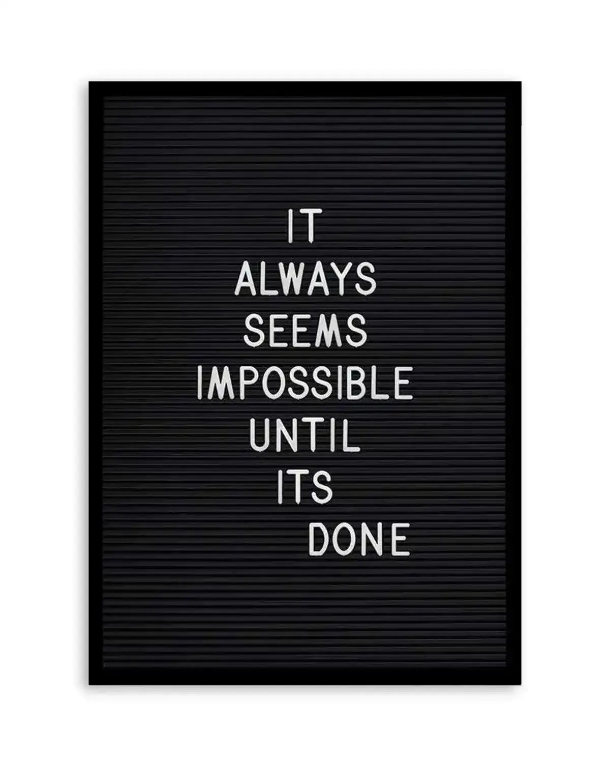 Always Seems Impossible... Art Print from Olive et Oriel where you can shop wallpaper and artworks online