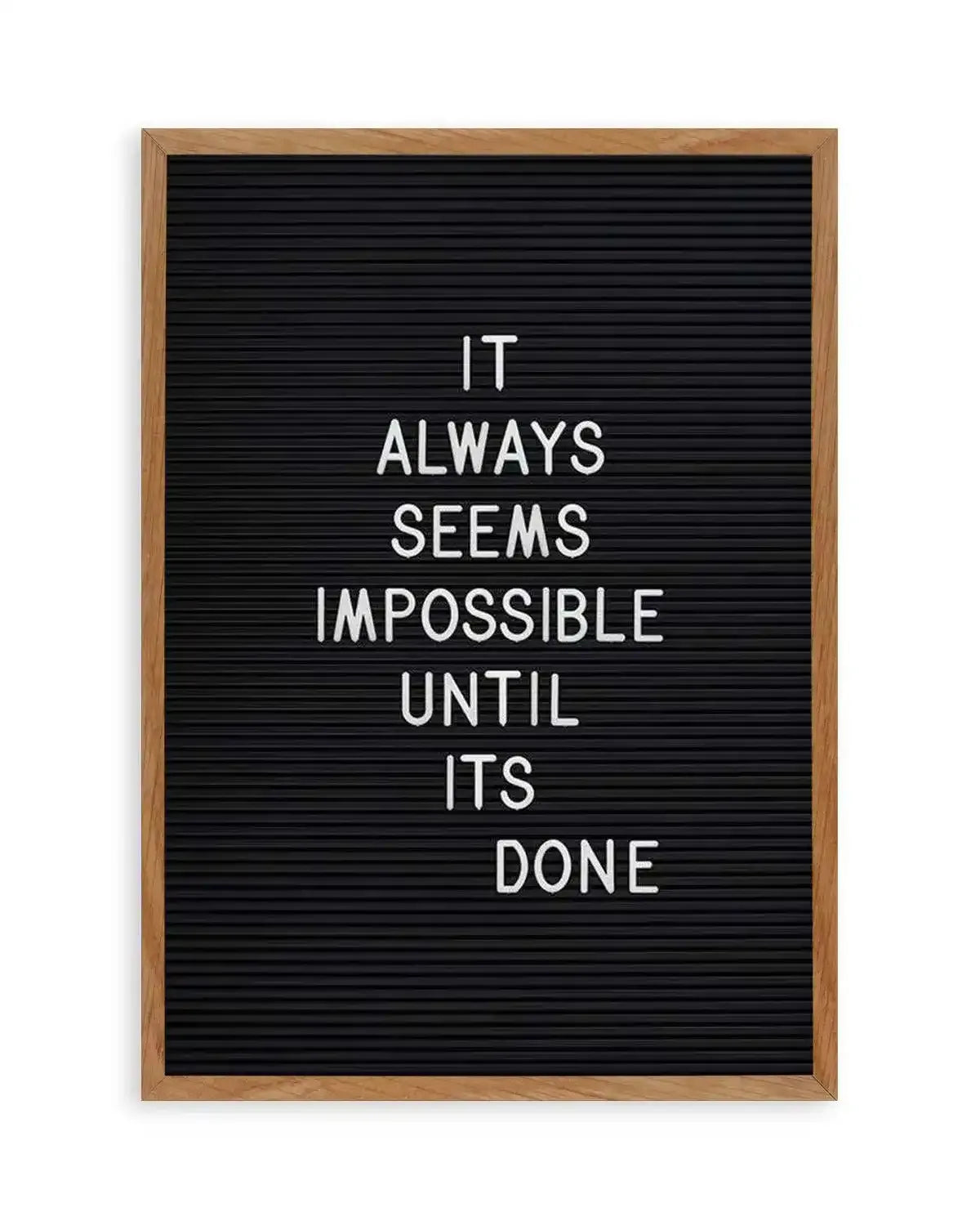 Always Seems Impossible... Art Print from Olive et Oriel where you can shop wallpaper and artworks online
