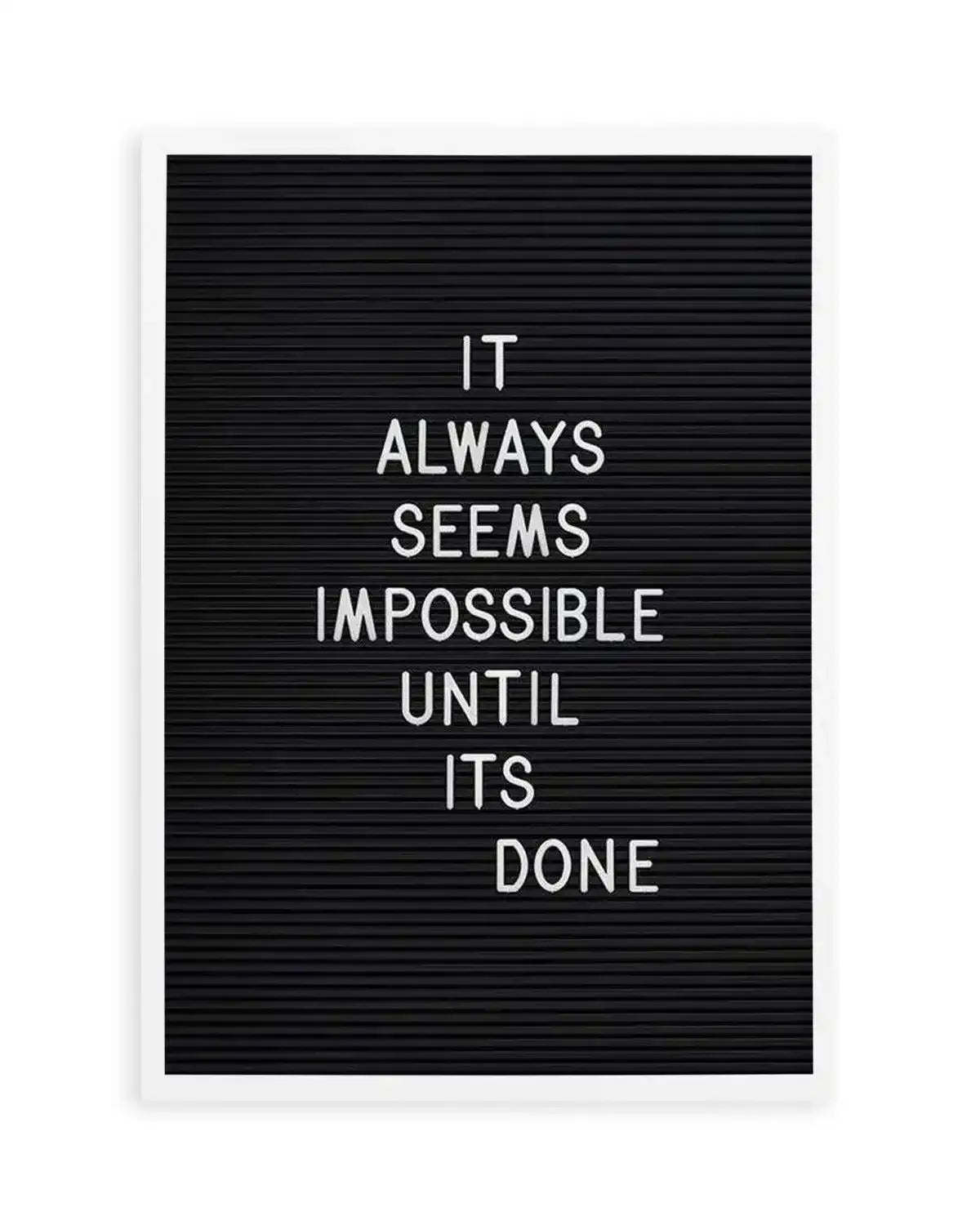Always Seems Impossible... Art Print from Olive et Oriel where you can shop wallpaper and artworks online