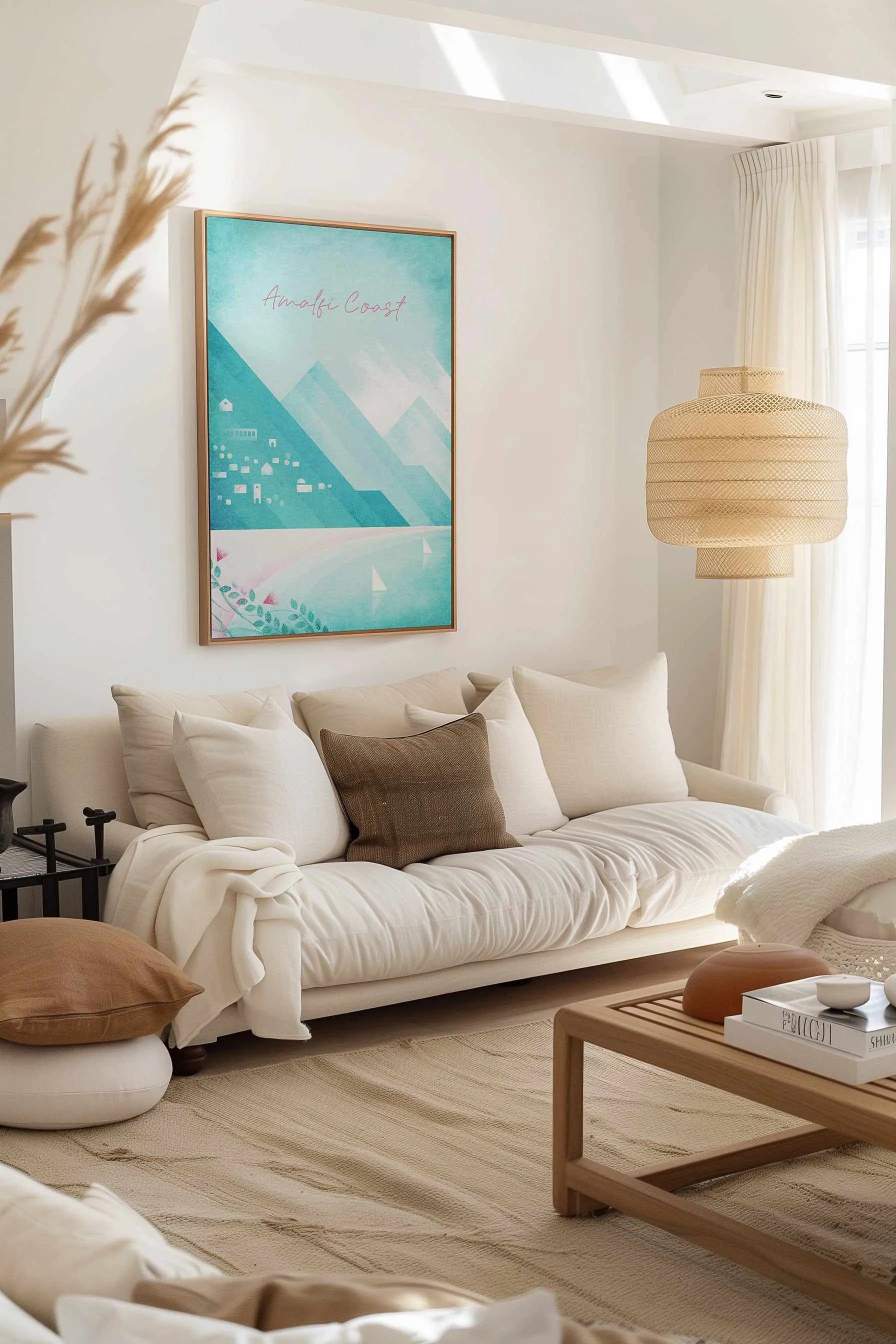 Amalfi Coast by Henry Rivers | Framed Canvas Art Print from Olive et Oriel where you can shop wallpaper and artworks online