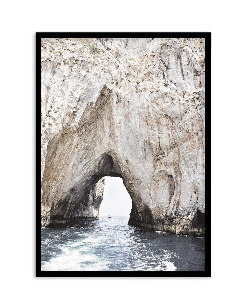 SALE 50x70 Amalfi Coast Life II | Black | Framed Acrylic Art