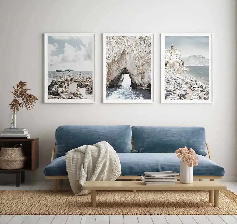 Amalfi Coast Life III Art Print from Olive et Oriel where you can shop wallpaper and artworks online