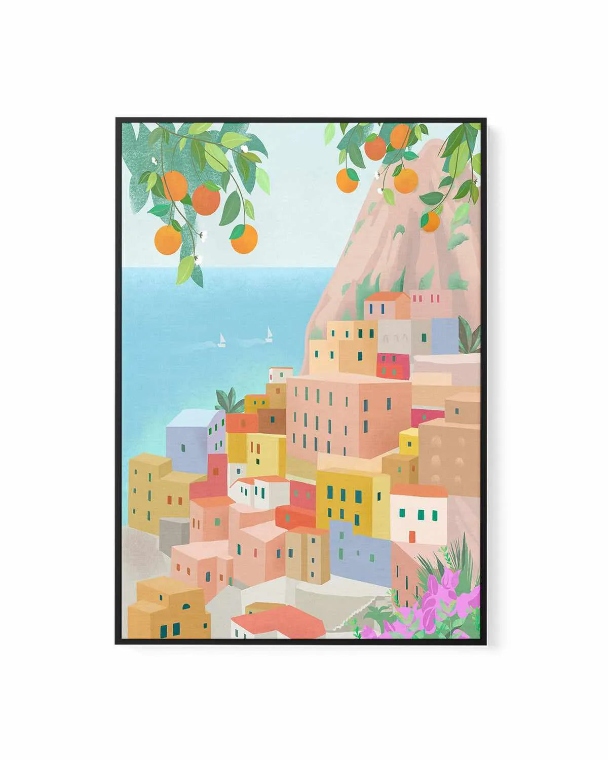Amalfi Coast, Italy by Petra Lizde | Framed Canvas Art Print from Olive et Oriel where you can shop wallpaper and artworks online