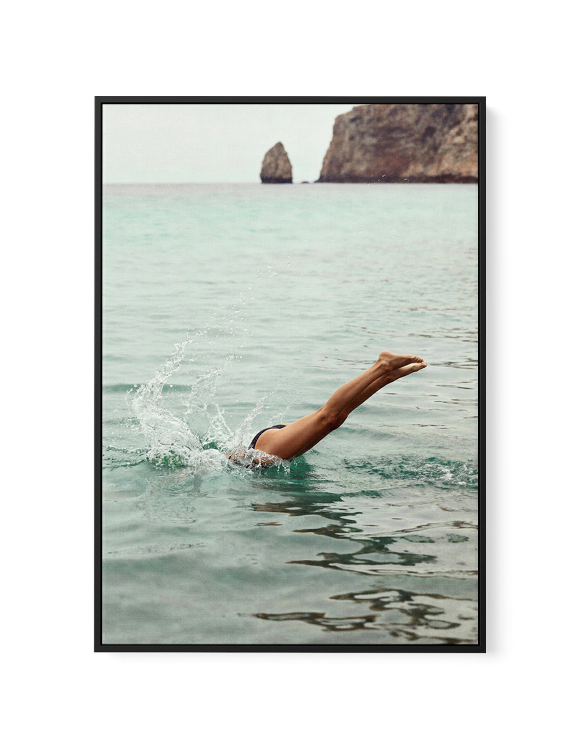 Amalfi Dive | Framed Canvas Art Print from Olive et Oriel where you can shop wallpaper and artworks online