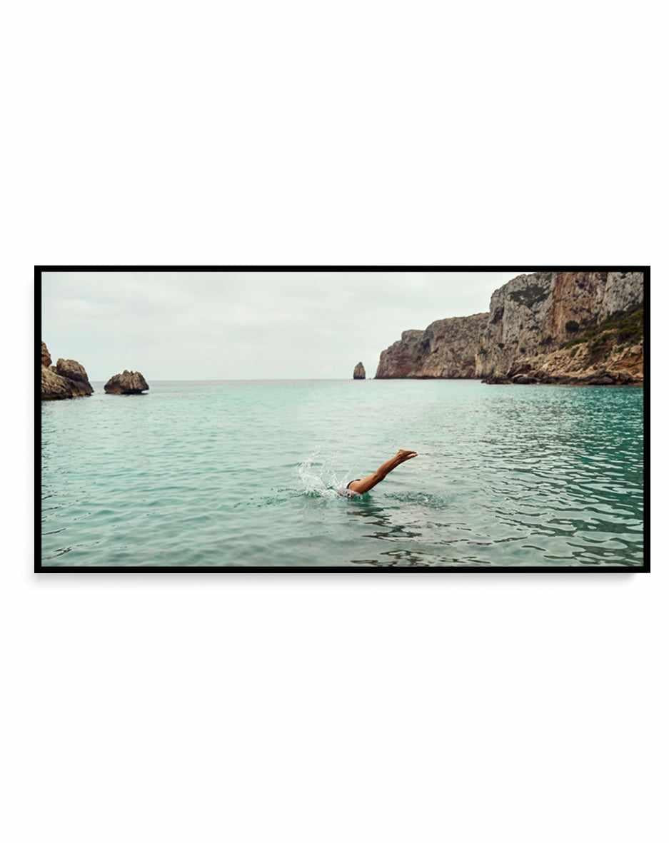 Amalfi Dive LS | Panoramic Canvas Art Print from Olive et Oriel where you can shop wallpaper and artworks online