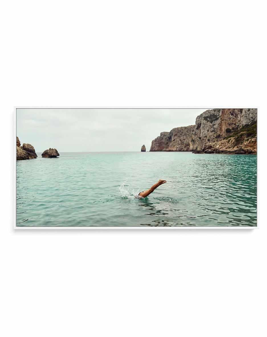 Amalfi Dive LS | Panoramic Canvas Art Print from Olive et Oriel where you can shop wallpaper and artworks online