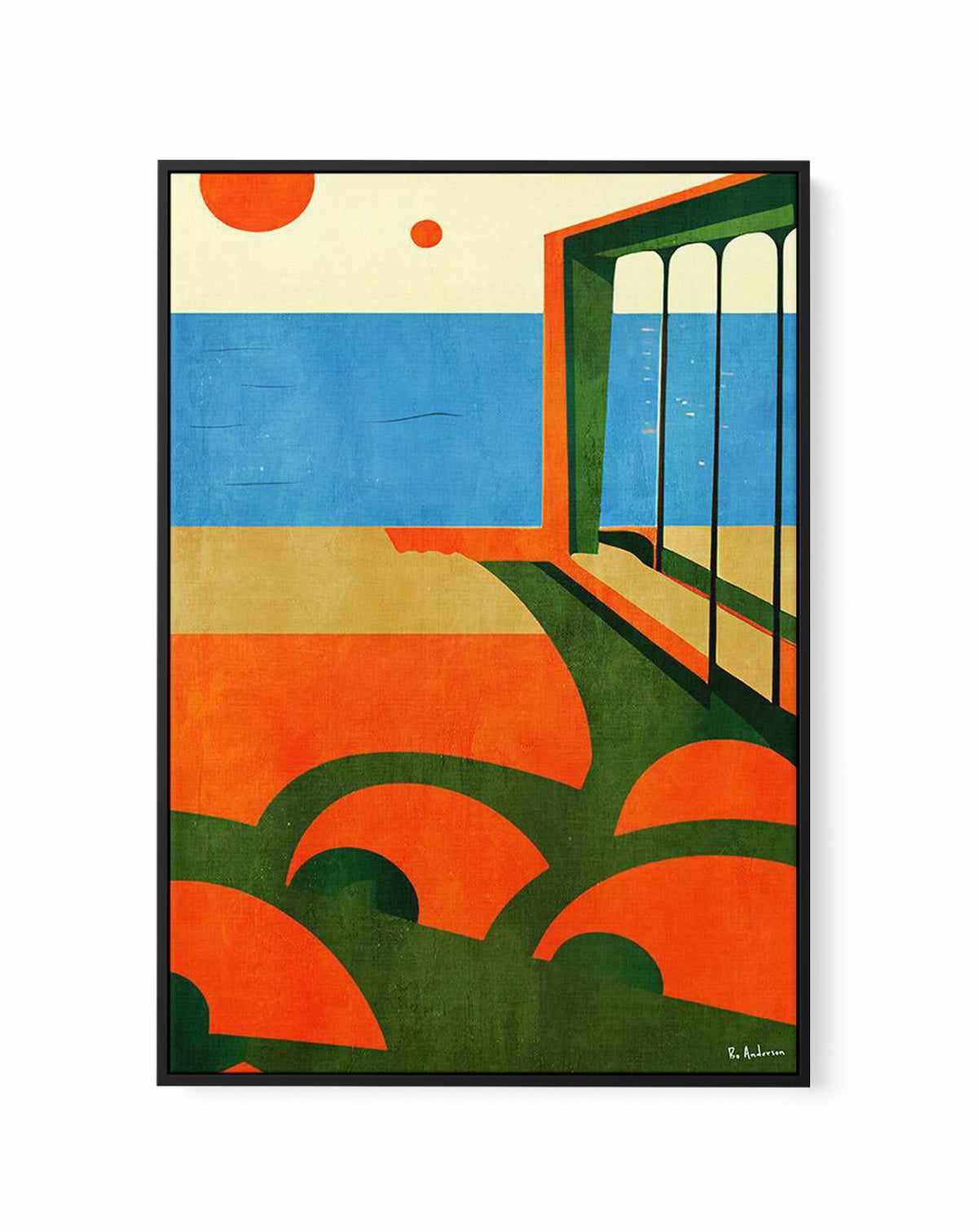 Amalfi, Italy (1964) By Bo Anderson | Framed Canvas Art Print