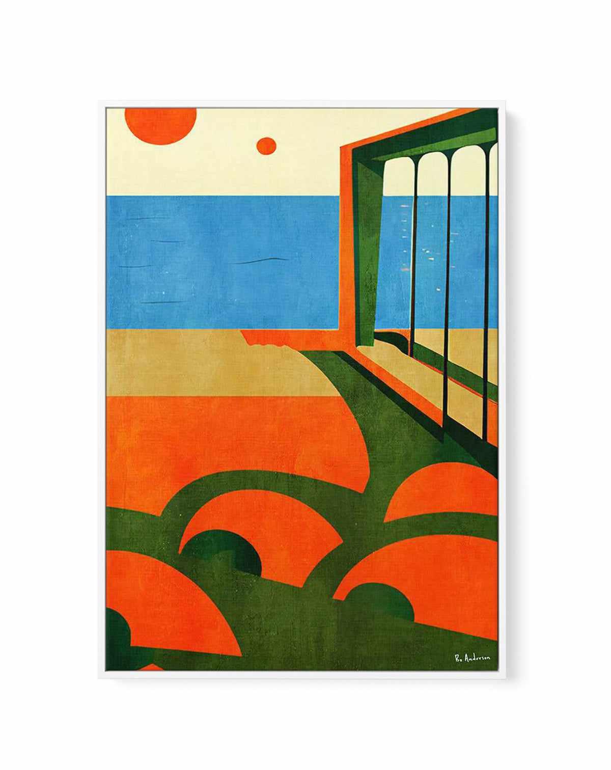 Amalfi, Italy (1964) By Bo Anderson | Framed Canvas Art Print