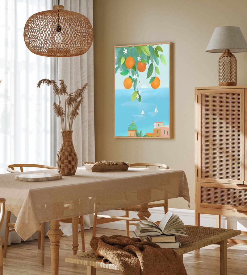 Amalfi Oranges By Petra Lizde | Framed Canvas Art Print