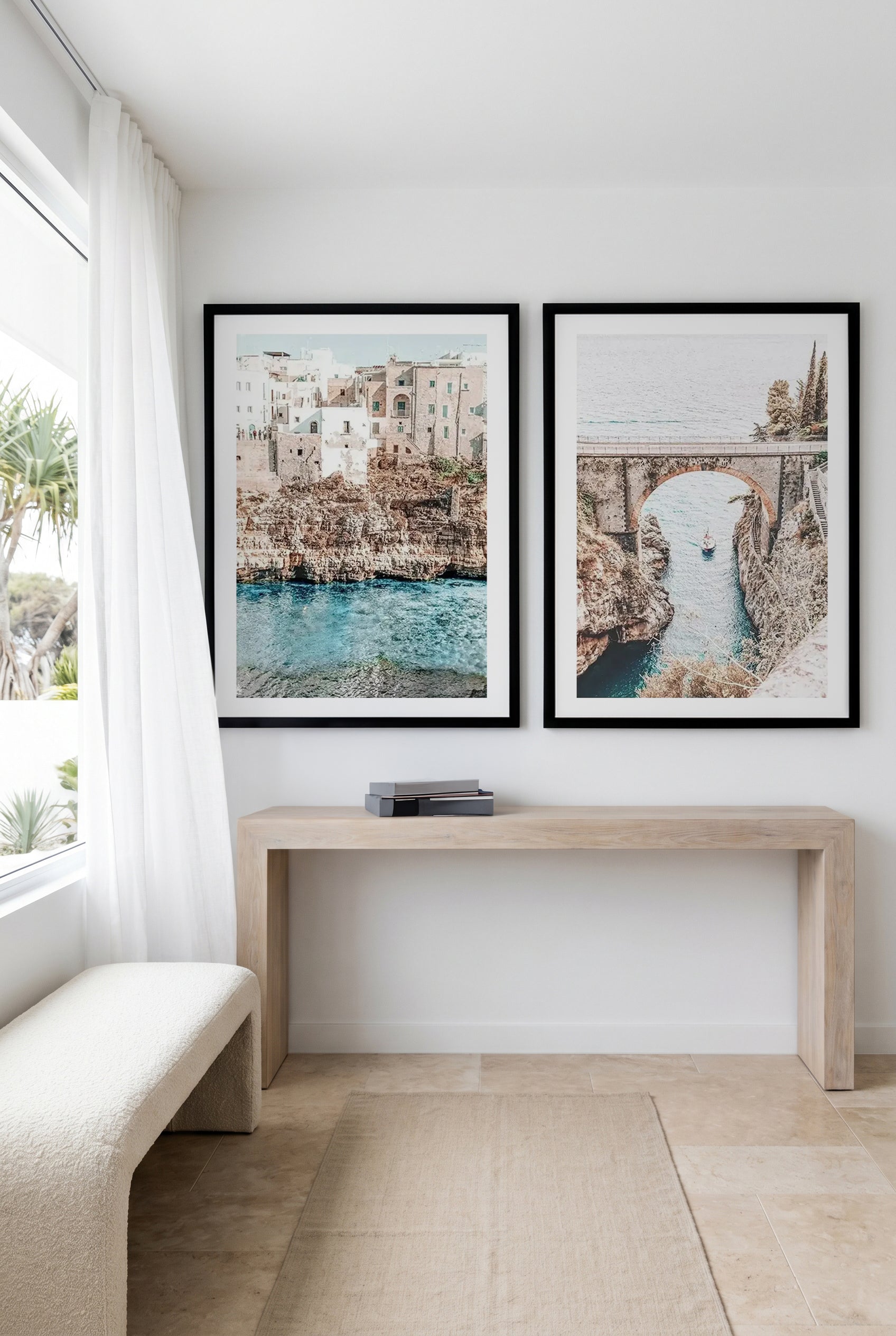 Amalfi Coast & Amalfi Bliss No 2 Art Print Set of 2 | Matching Wall Art