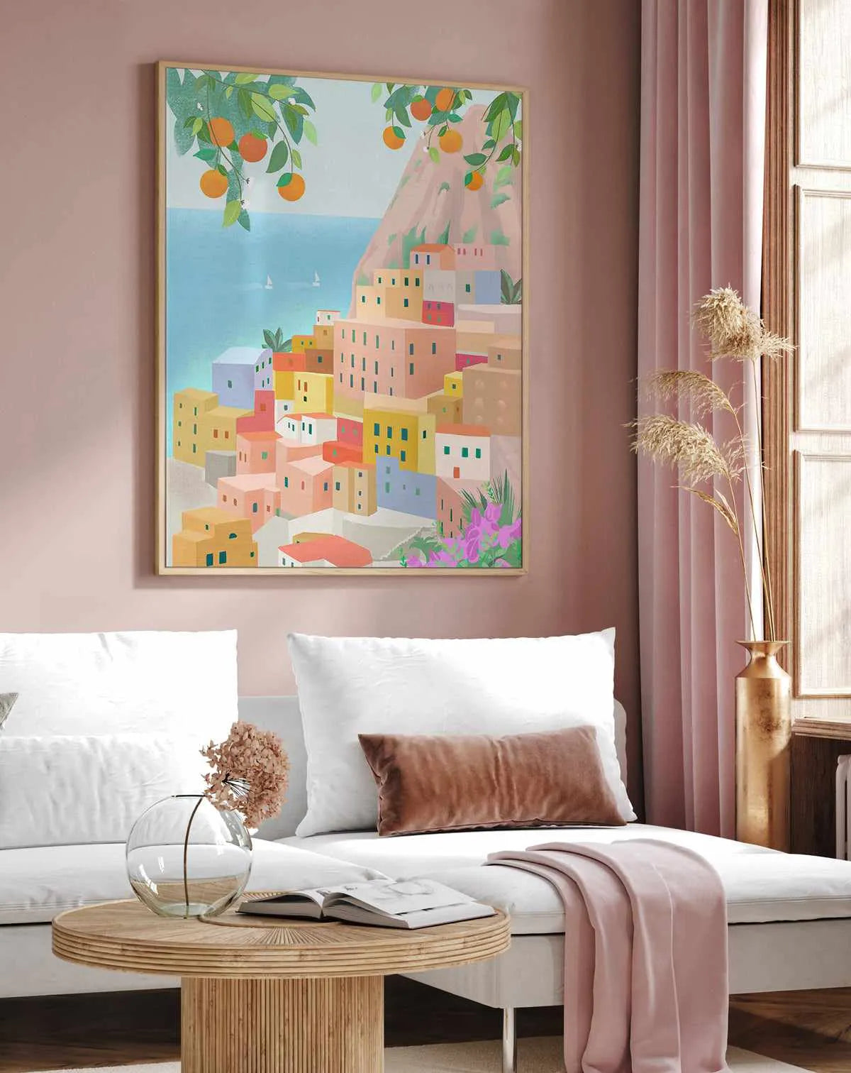 Amalfi Coast, Italy by Petra Lizde | Framed Canvas Art Print from Olive et Oriel where you can shop wallpaper and artworks online