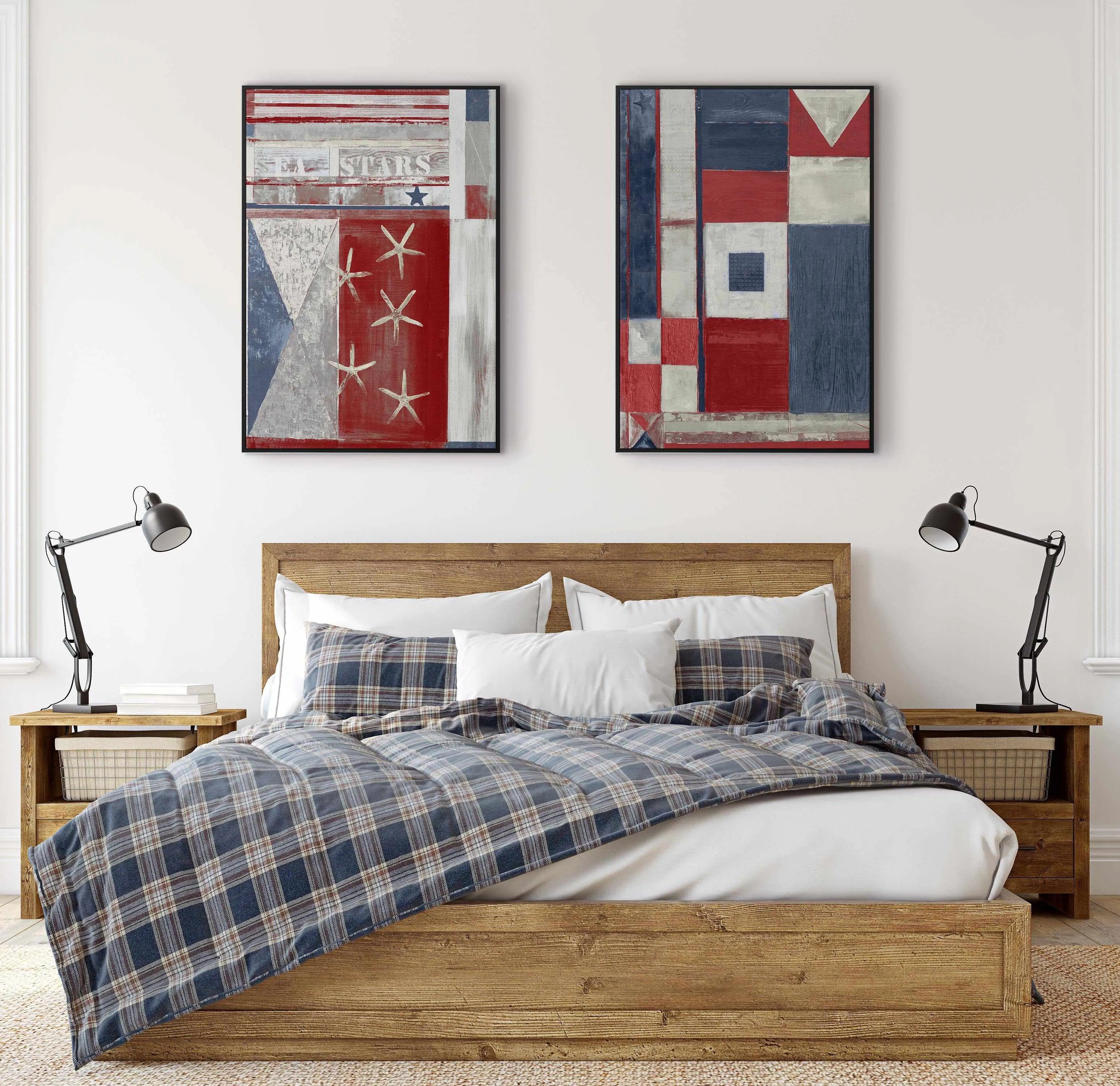 Coastal Flag I | Framed Canvas Art Print from Olive et Oriel where you can shop wallpaper and artworks online