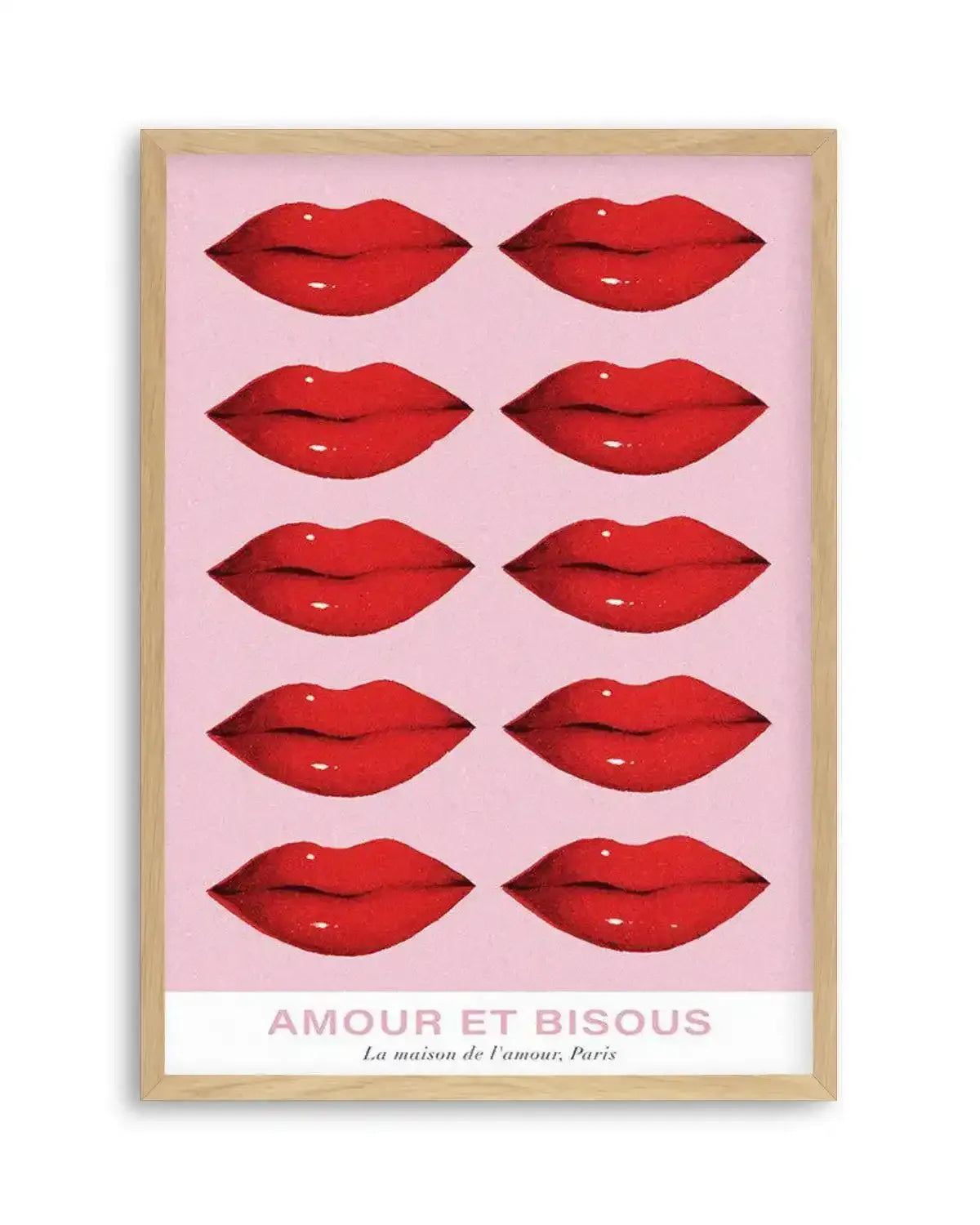 Amour et Bisous Art Print from Olive et Oriel where you can shop wallpaper and artworks online