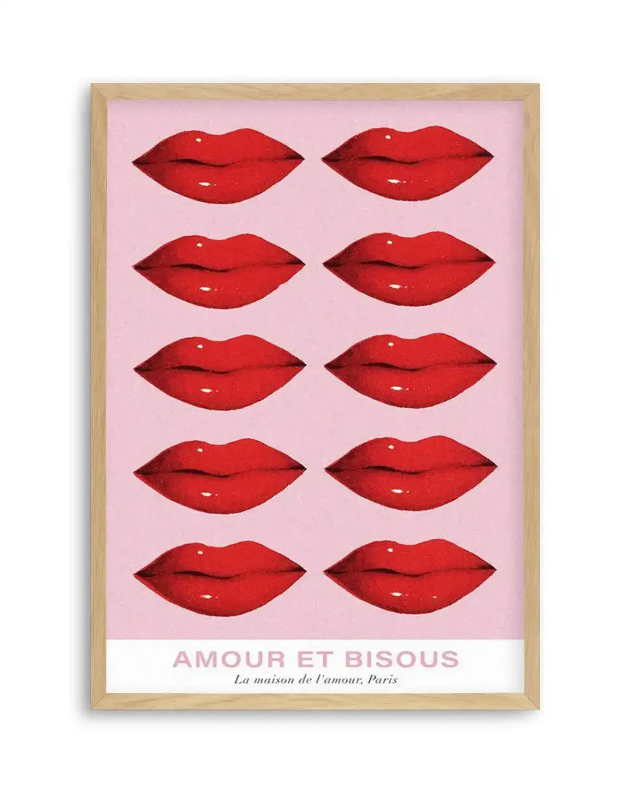 Amour et Bisous Art Print from Olive et Oriel where you can shop wallpaper and artworks online