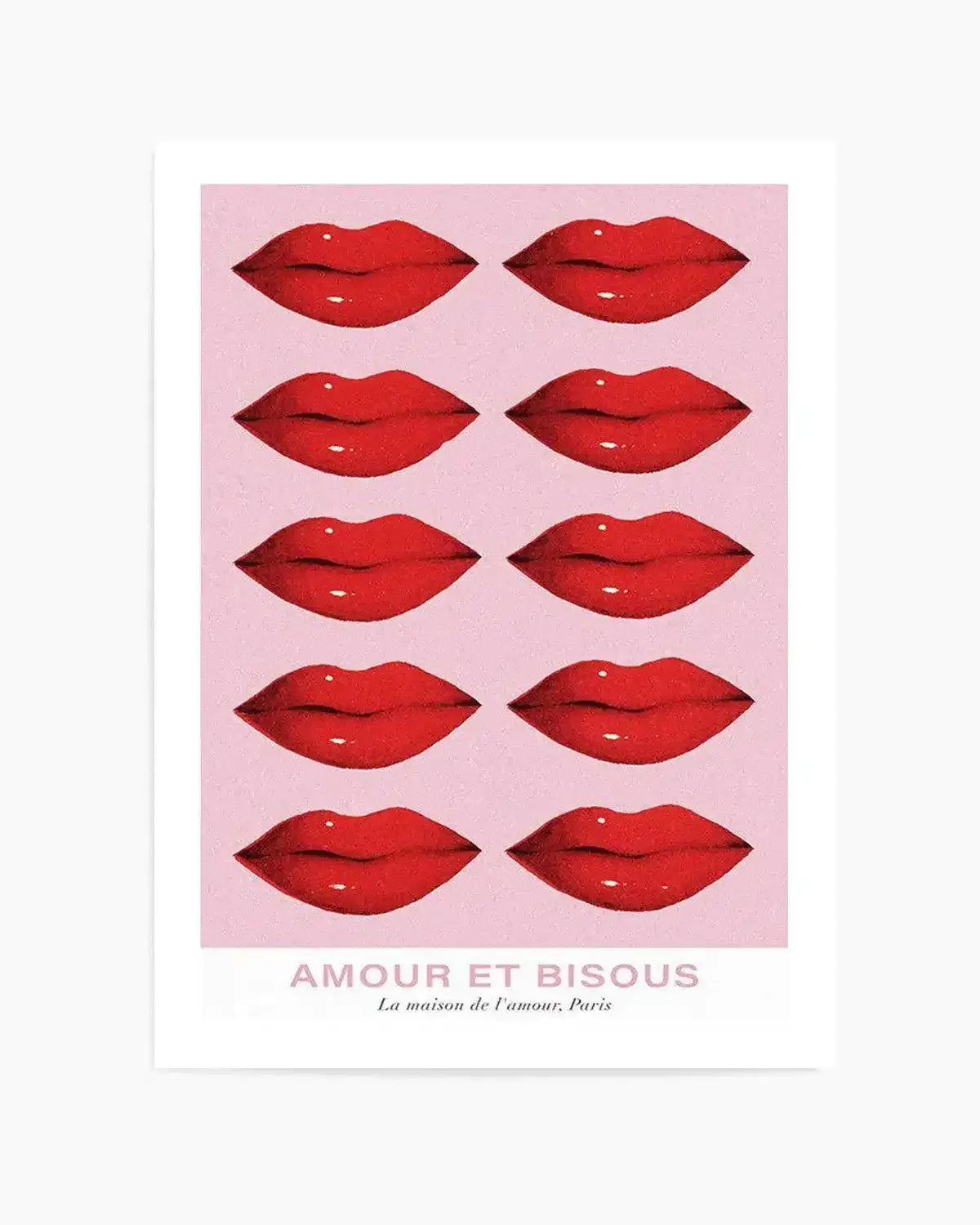 Amour et Bisous Art Print from Olive et Oriel where you can shop wallpaper and artworks online