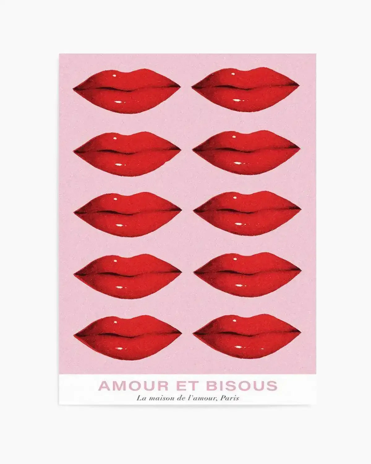 Amour et Bisous Art Print from Olive et Oriel where you can shop wallpaper and artworks online