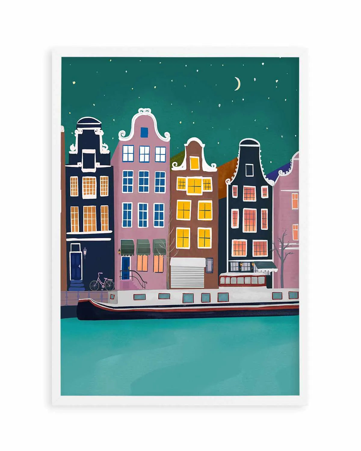 Amsterdam Nights by Petra Lizde Art Print from Olive et Oriel where you can shop wallpaper and artworks online