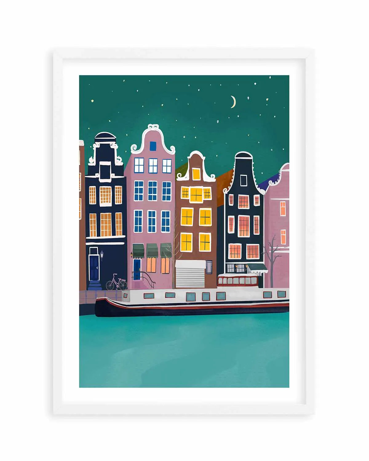 Amsterdam Nights by Petra Lizde Art Print from Olive et Oriel where you can shop wallpaper and artworks online