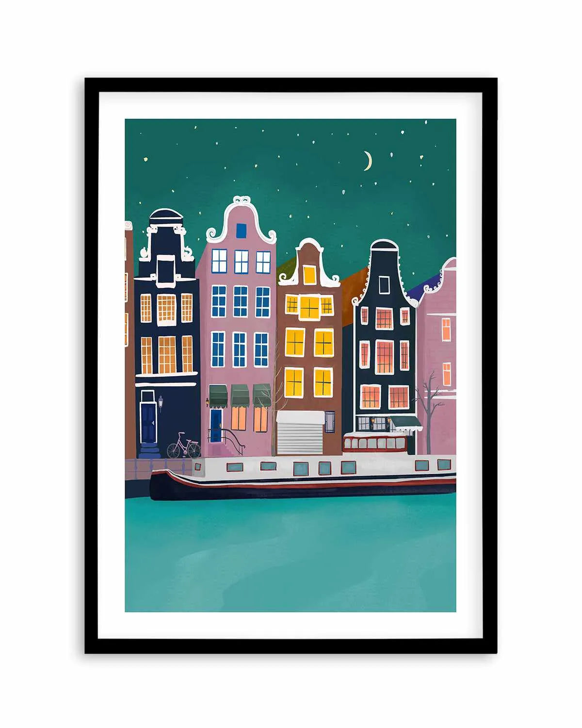 Amsterdam Nights by Petra Lizde Art Print from Olive et Oriel where you can shop wallpaper and artworks online