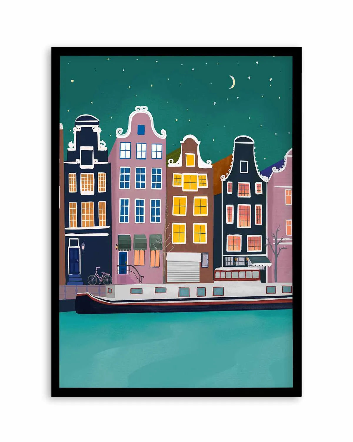 Amsterdam Nights by Petra Lizde Art Print from Olive et Oriel where you can shop wallpaper and artworks online