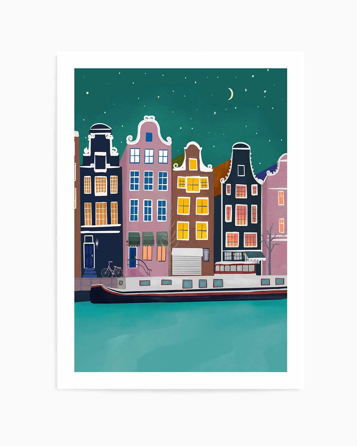 Amsterdam Nights by Petra Lizde Art Print from Olive et Oriel where you can shop wallpaper and artworks online
