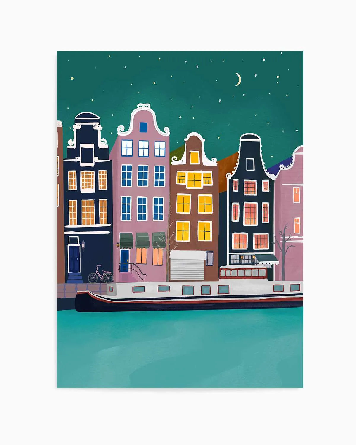 Amsterdam Nights by Petra Lizde Art Print from Olive et Oriel where you can shop wallpaper and artworks online