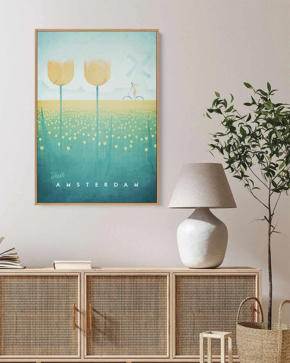 Amsterdam by Henry Rivers | Framed Canvas Art Print from Olive et Oriel where you can shop wallpaper and artworks online