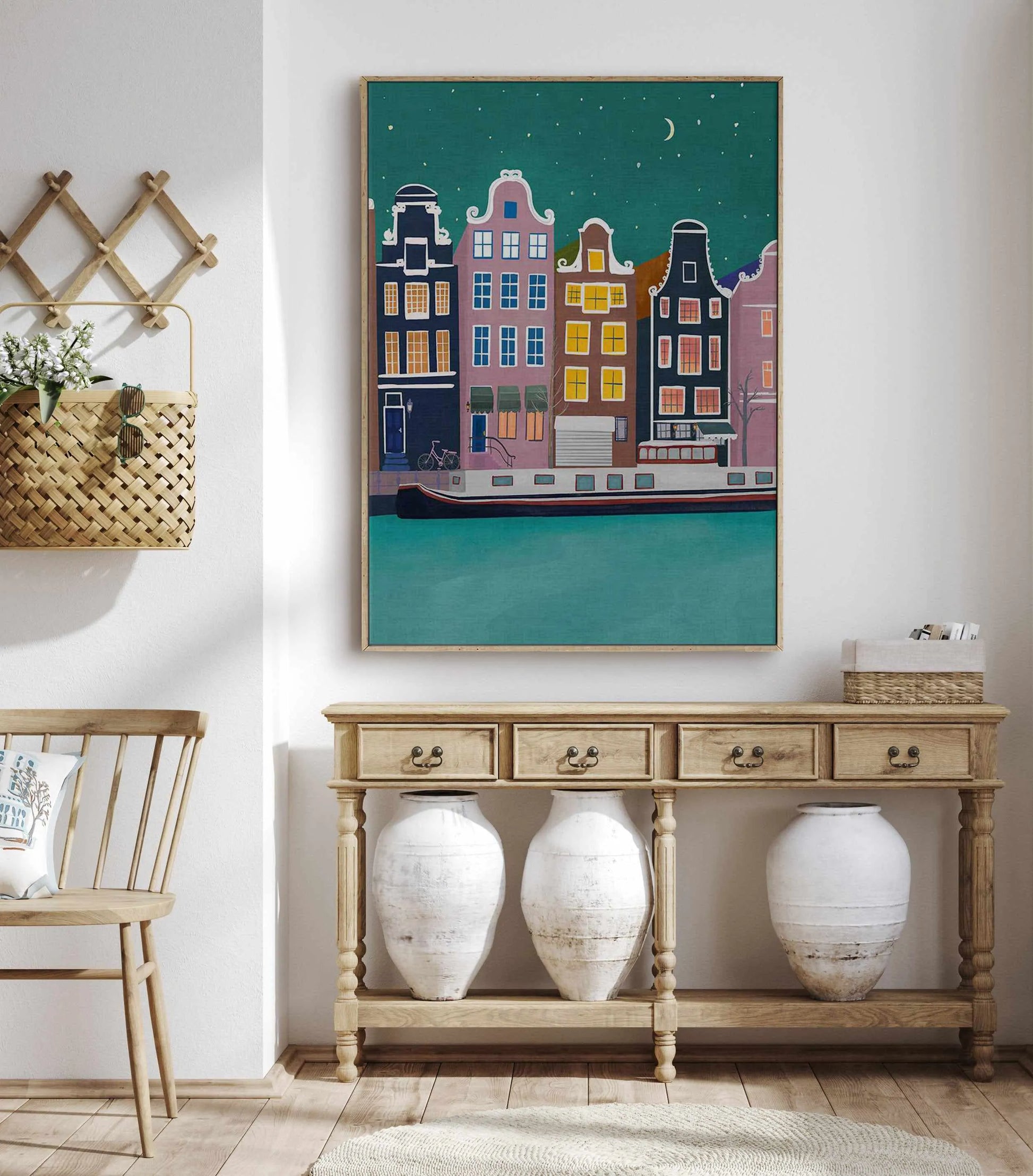 Amsterdam Nights by Petra Lizde | Framed Canvas Art Print from Olive et Oriel where you can shop wallpaper and artworks online
