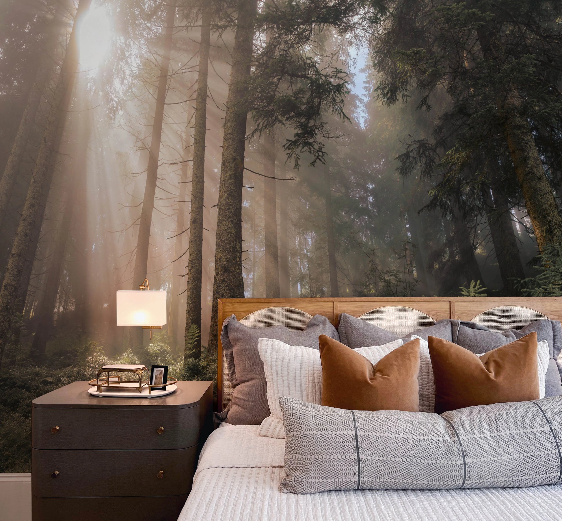 Ancient Forest Photo Mural Wallpaper from Olive et Oriel where you can shop wallpaper and artworks online