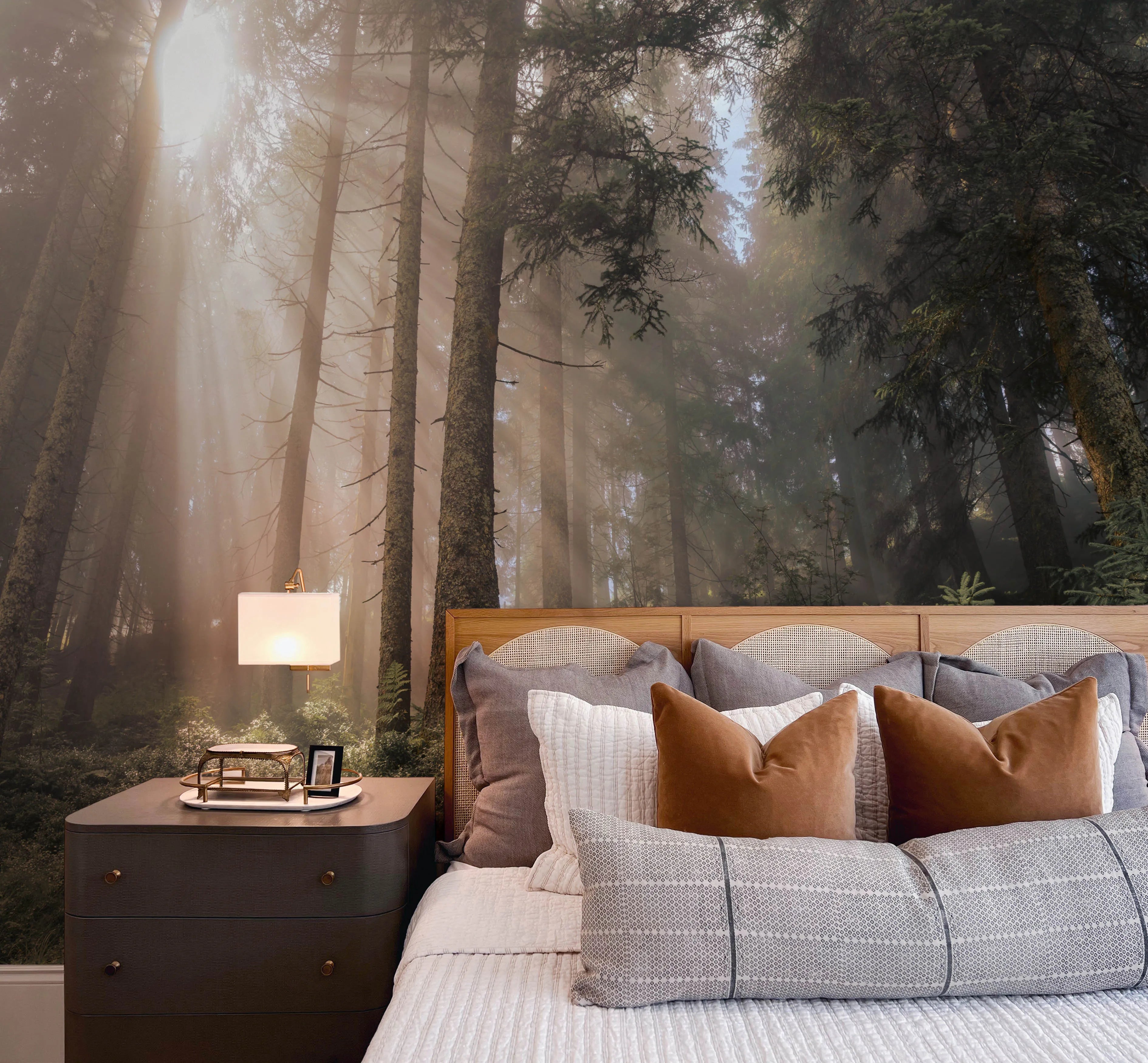 Ancient Forest Photo Mural Wallpaper from Olive et Oriel where you can shop wallpaper and artworks online