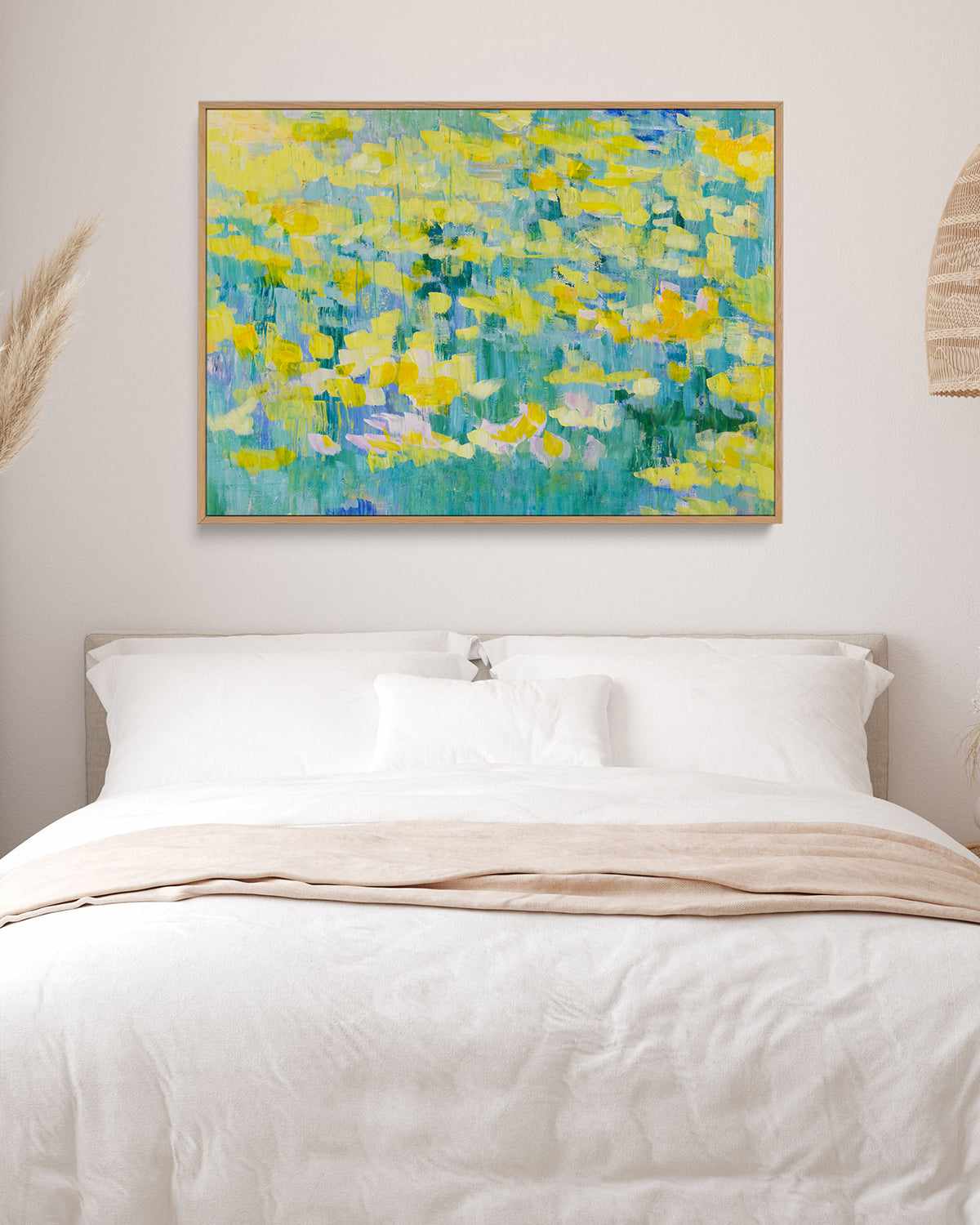 And They Were All Yellow by Tamara Gonda | Framed Canvas Art Print