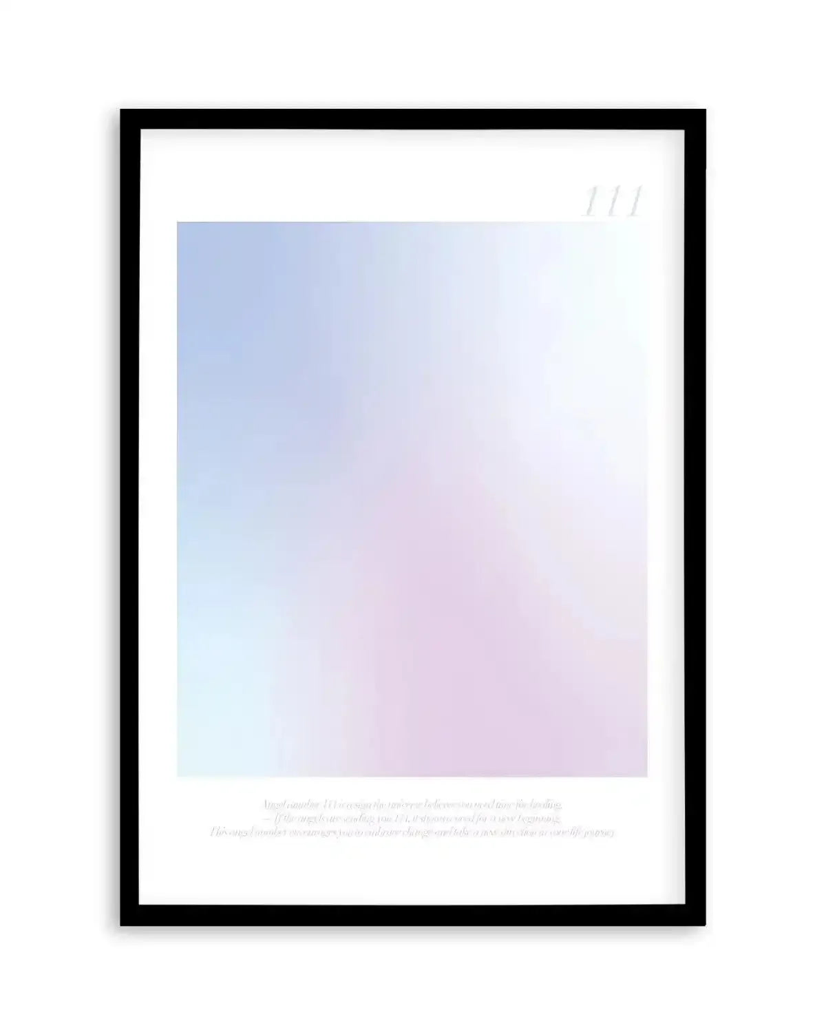 Angel Number 111 Art Print-PRINT-Olive et Oriel-Olive et Oriel-A4 | 8.3" x 11.7" | 21 x 29.7cm-Black-With White Border-Buy-Australian-Art-Prints-Online-with-Olive-et-Oriel-Your-Artwork-Specialists-Austrailia-Decorate-With-Coastal-Photo-Wall-Art-Prints-From-Our-Beach-House-Artwork-Collection-Fine-Poster-and-Framed-Artwork