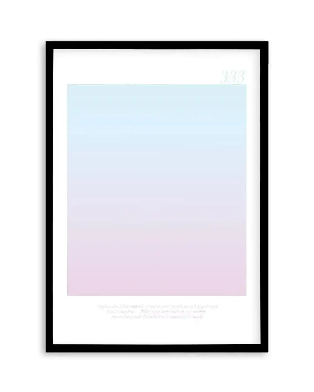 Angel Number 333 Art Print-PRINT-Olive et Oriel-Olive et Oriel-A4 | 8.3" x 11.7" | 21 x 29.7cm-Black-With White Border-Buy-Australian-Art-Prints-Online-with-Olive-et-Oriel-Your-Artwork-Specialists-Austrailia-Decorate-With-Coastal-Photo-Wall-Art-Prints-From-Our-Beach-House-Artwork-Collection-Fine-Poster-and-Framed-Artwork