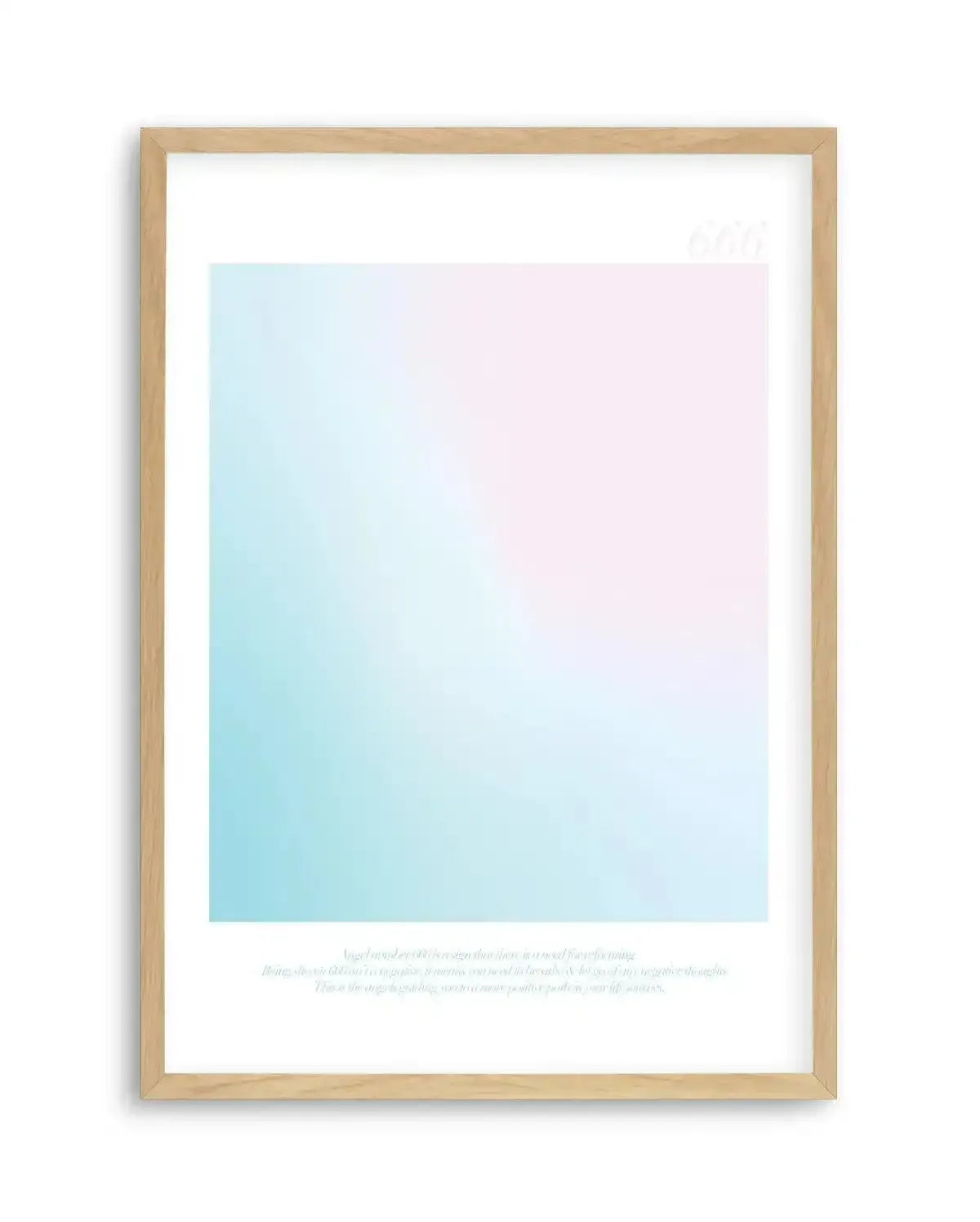 Angel Number 666 Art Print-PRINT-Olive et Oriel-Olive et Oriel-A4 | 8.3" x 11.7" | 21 x 29.7cm-Oak-With White Border-Buy-Australian-Art-Prints-Online-with-Olive-et-Oriel-Your-Artwork-Specialists-Austrailia-Decorate-With-Coastal-Photo-Wall-Art-Prints-From-Our-Beach-House-Artwork-Collection-Fine-Poster-and-Framed-Artwork