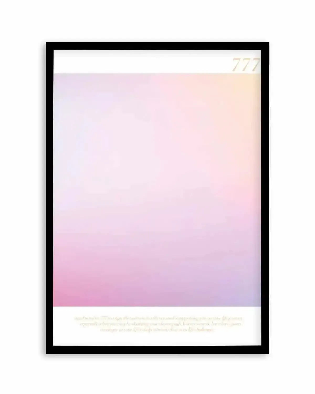 Angel Number 777 Art Print from Olive et Oriel where you can shop wallpaper and artworks online