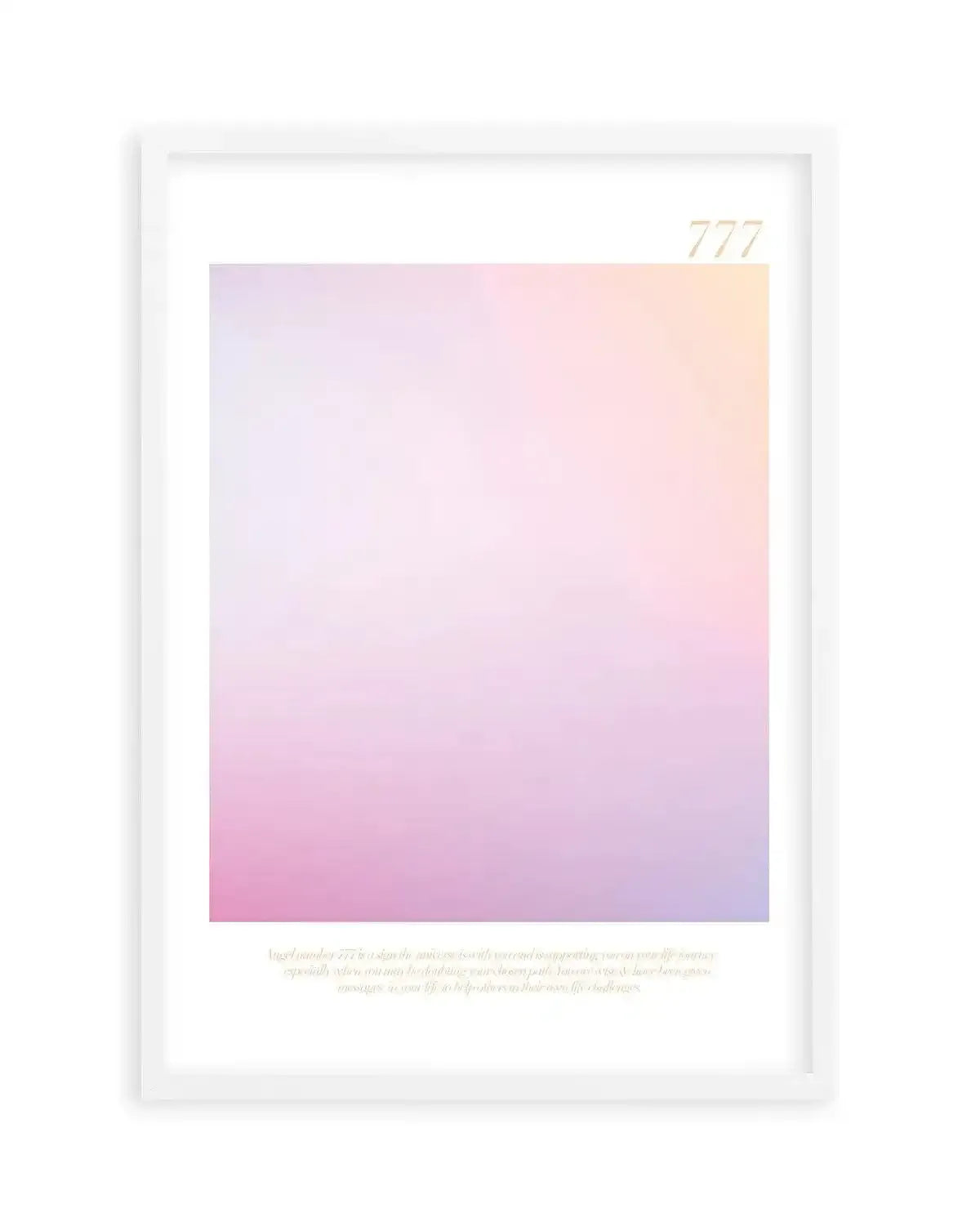 Angel Number 777 Art Print-PRINT-Olive et Oriel-Olive et Oriel-A4 | 8.3" x 11.7" | 21 x 29.7cm-White-With White Border-Buy-Australian-Art-Prints-Online-with-Olive-et-Oriel-Your-Artwork-Specialists-Austrailia-Decorate-With-Coastal-Photo-Wall-Art-Prints-From-Our-Beach-House-Artwork-Collection-Fine-Poster-and-Framed-Artwork