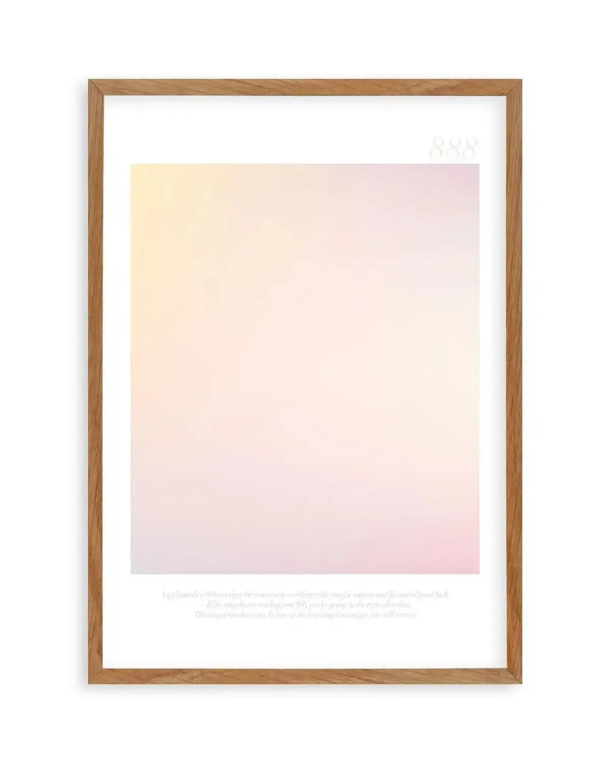 Angel Number 888 Art Print-PRINT-Olive et Oriel-Olive et Oriel-50x70 cm | 19.6" x 27.5"-Walnut-With White Border-Buy-Australian-Art-Prints-Online-with-Olive-et-Oriel-Your-Artwork-Specialists-Austrailia-Decorate-With-Coastal-Photo-Wall-Art-Prints-From-Our-Beach-House-Artwork-Collection-Fine-Poster-and-Framed-Artwork