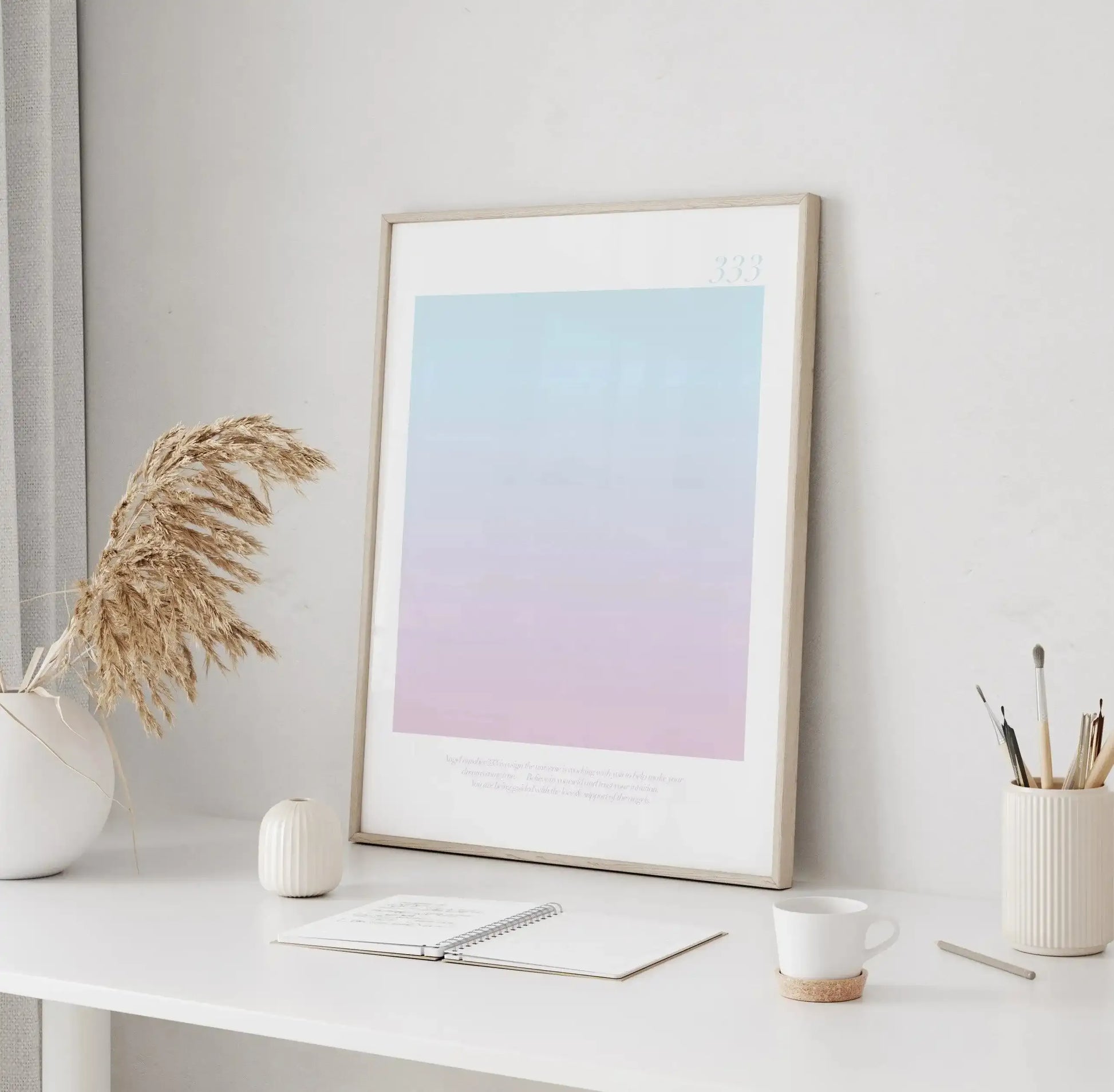 Angel Number 333 Art Print-PRINT-Olive et Oriel-Olive et Oriel-Buy-Australian-Art-Prints-Online-with-Olive-et-Oriel-Your-Artwork-Specialists-Austrailia-Decorate-With-Coastal-Photo-Wall-Art-Prints-From-Our-Beach-House-Artwork-Collection-Fine-Poster-and-Framed-Artwork