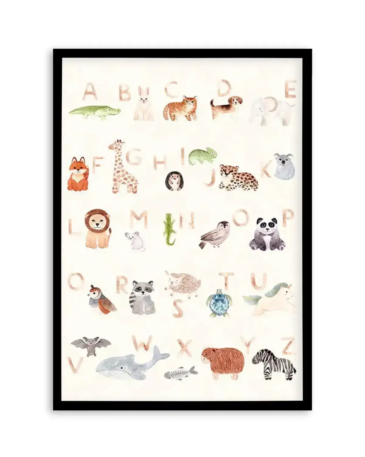 Animal Alphabet Art Print from Olive et Oriel where you can shop wallpaper and artworks online