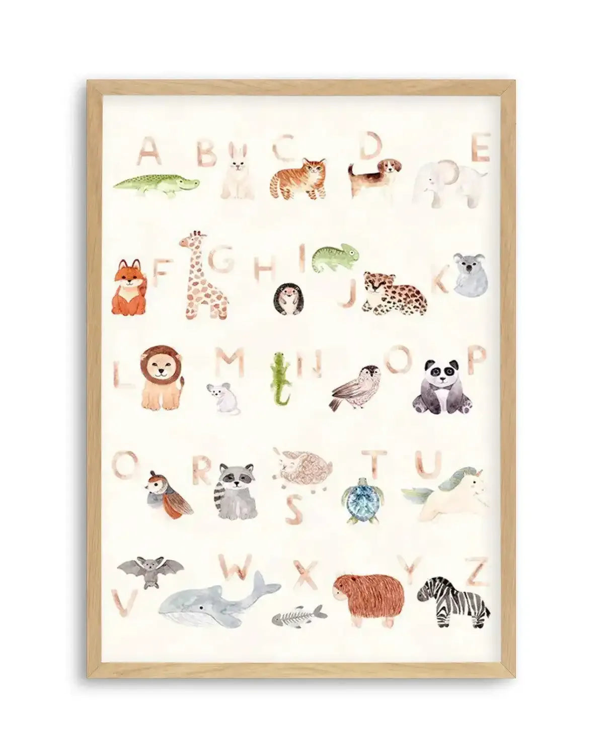 Animal Alphabet Art Print from Olive et Oriel where you can shop wallpaper and artworks online