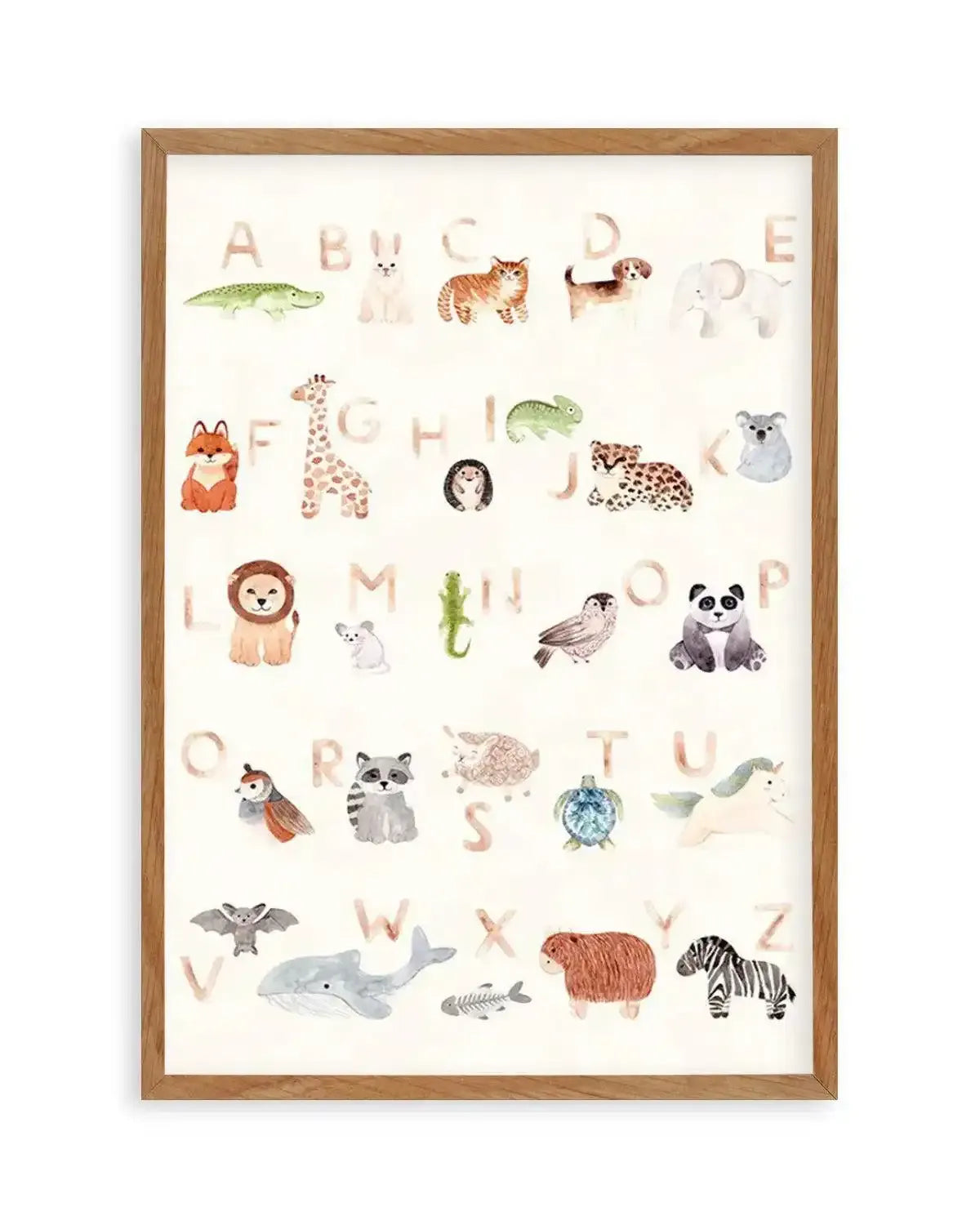 Animal Alphabet Art Print from Olive et Oriel where you can shop wallpaper and artworks online