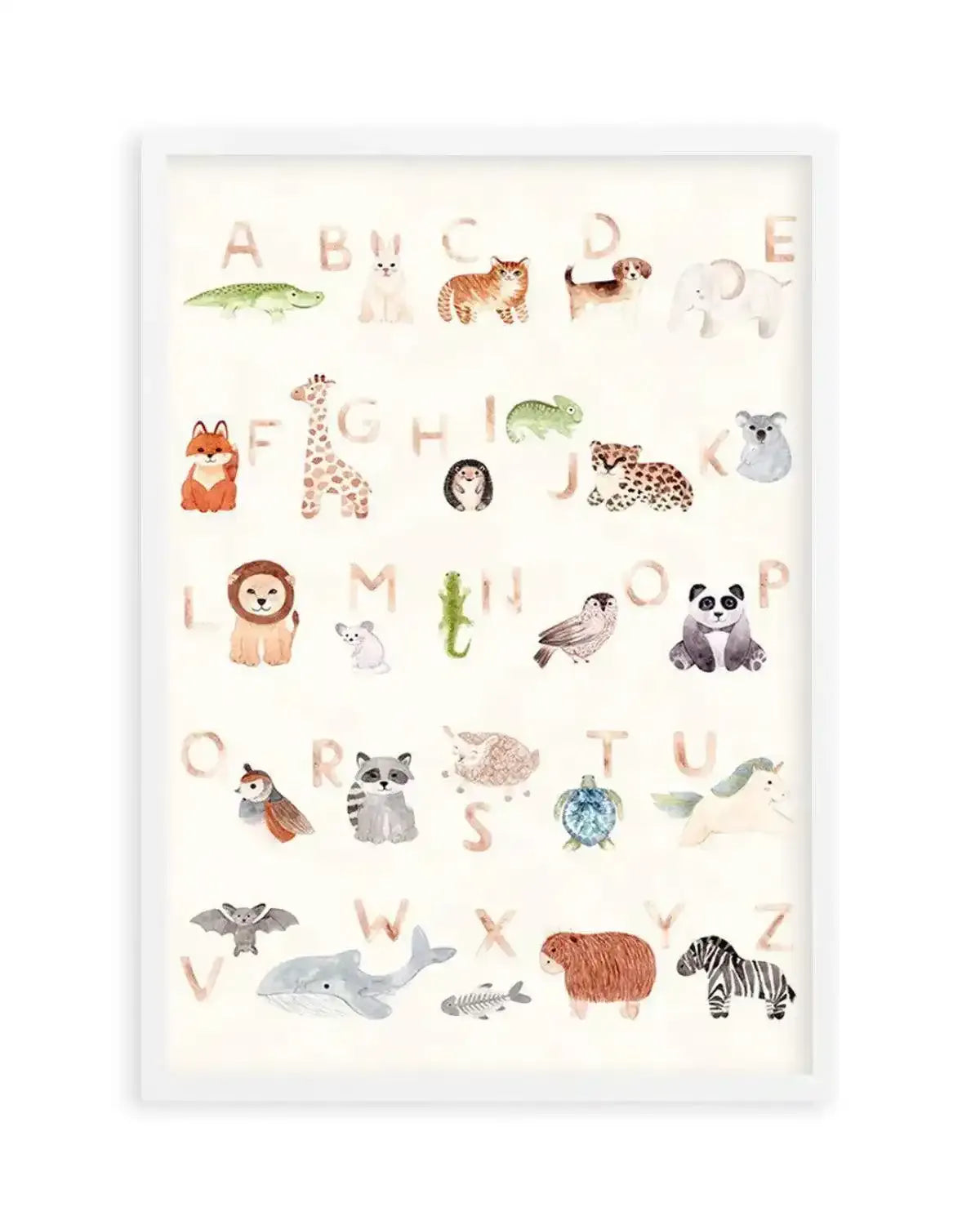 Animal Alphabet Art Print from Olive et Oriel where you can shop wallpaper and artworks online