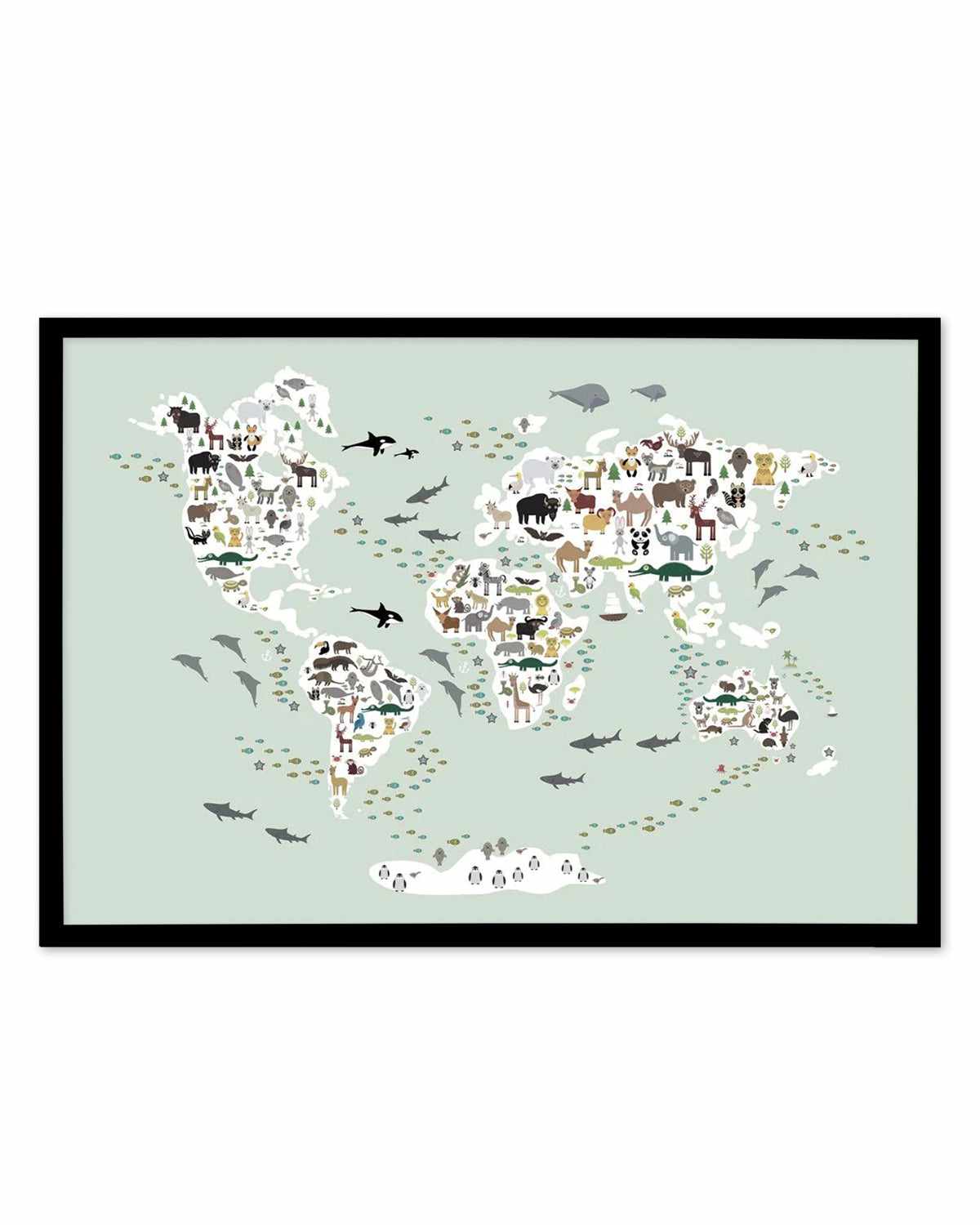 Animals of the World | Sage Art Print