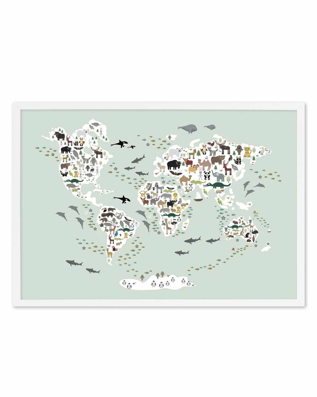 Animals of the World | Sage Art Print