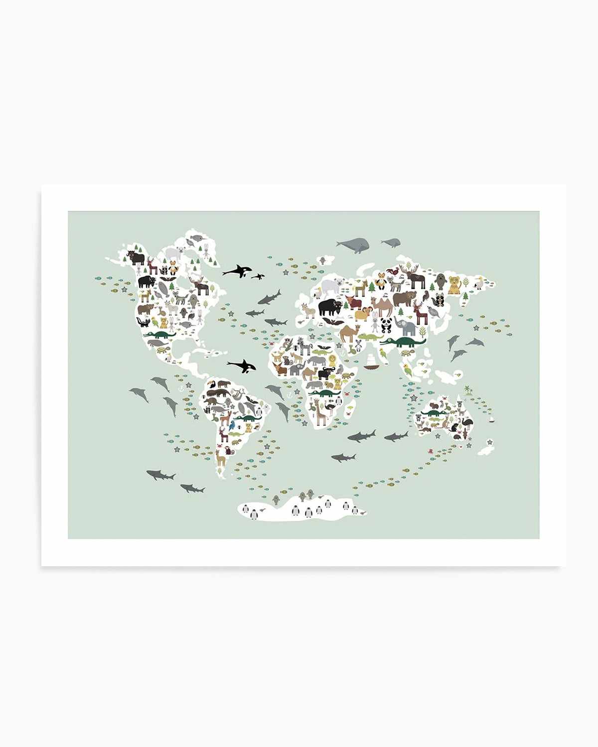 Animals of the World | Sage Art Print