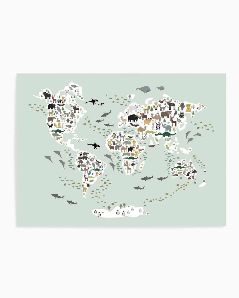 Animals of the World | Sage Art Print