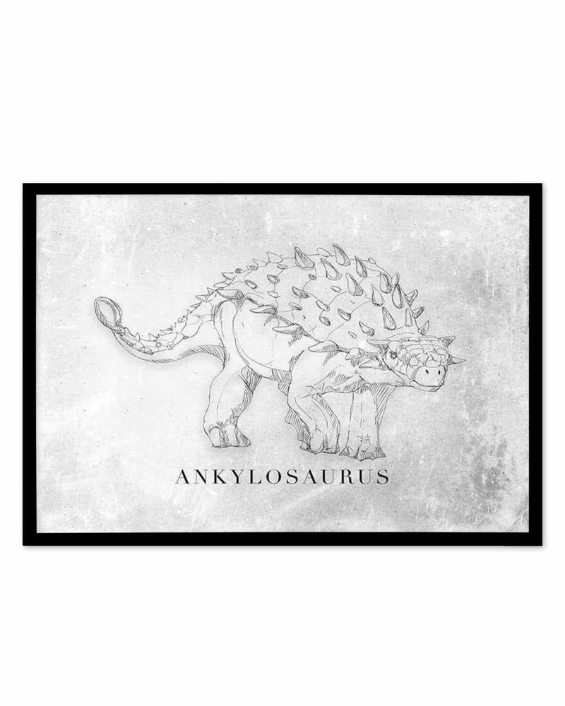 Ankylosaurus LS | Dinosaur Collection Art Print