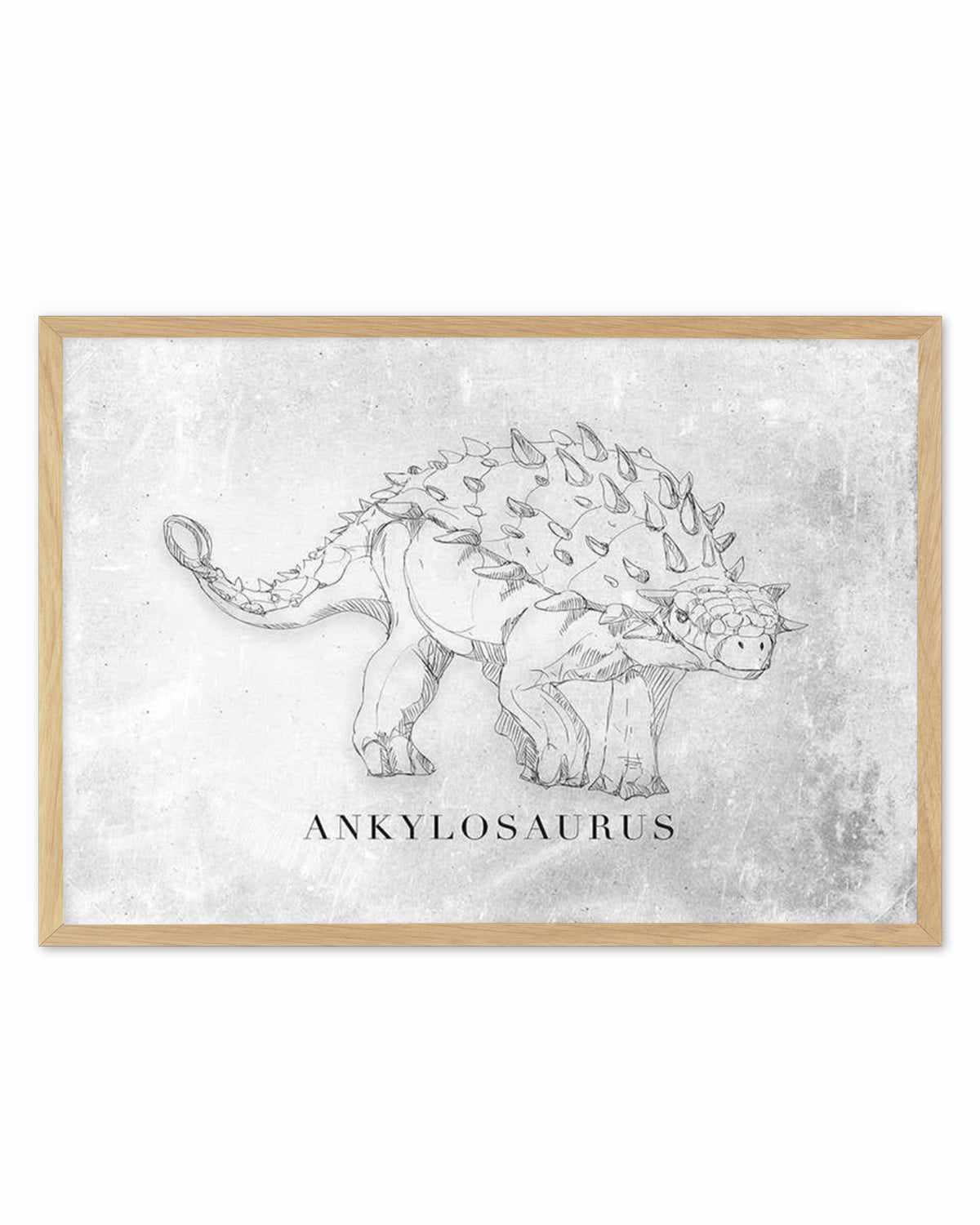 Ankylosaurus LS | Dinosaur Collection Art Print