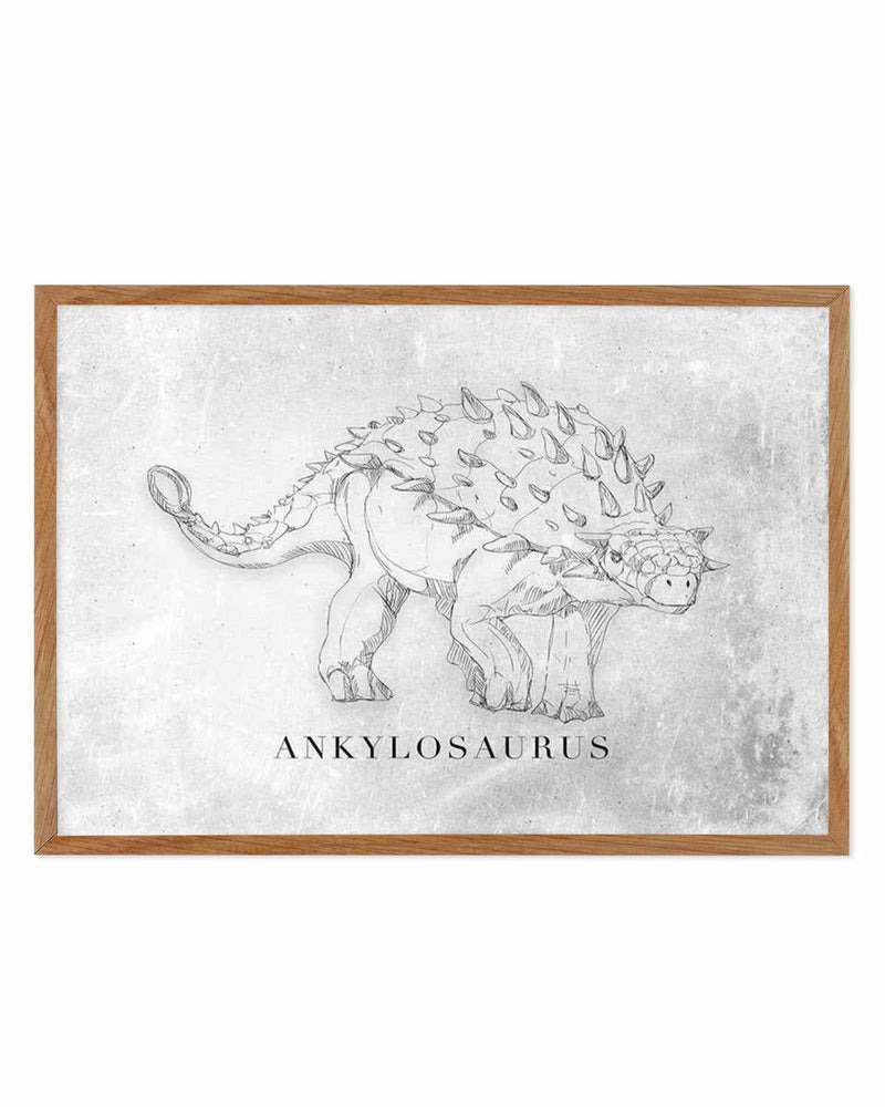 Ankylosaurus LS | Dinosaur Collection Art Print